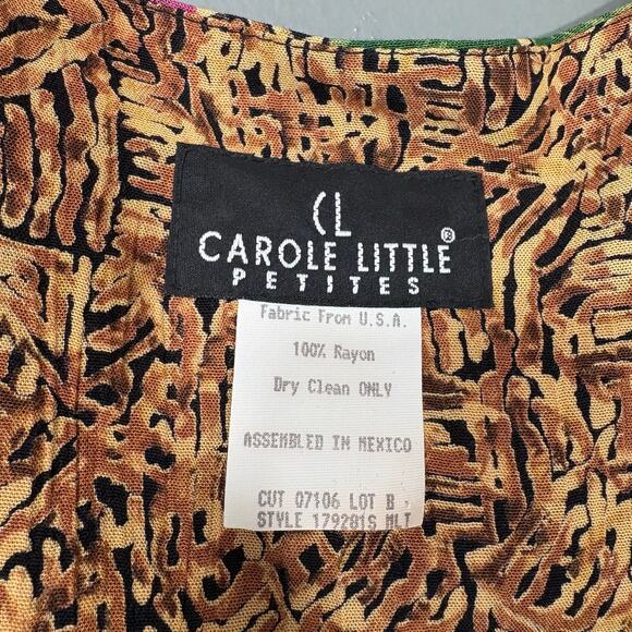 Carole Little Vintage 1990's Women's Beaded Leopard Print Long Blazer - Size M/L - Picture 6 of 7